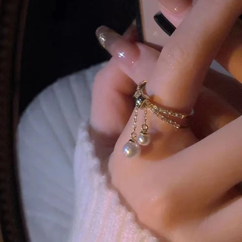 Ring mit hängenden Perlen