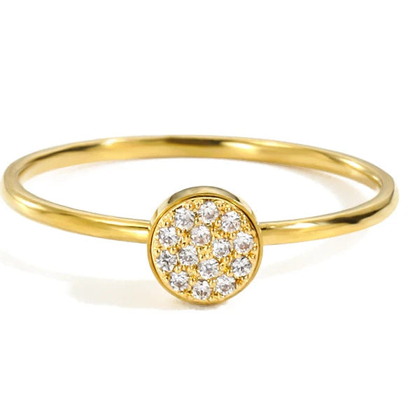 Ring mit kleinen runden Geburtssteinen für Damen April