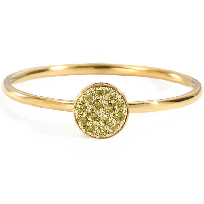 Ring mit kleinen runden Geburtssteinen für Damen August