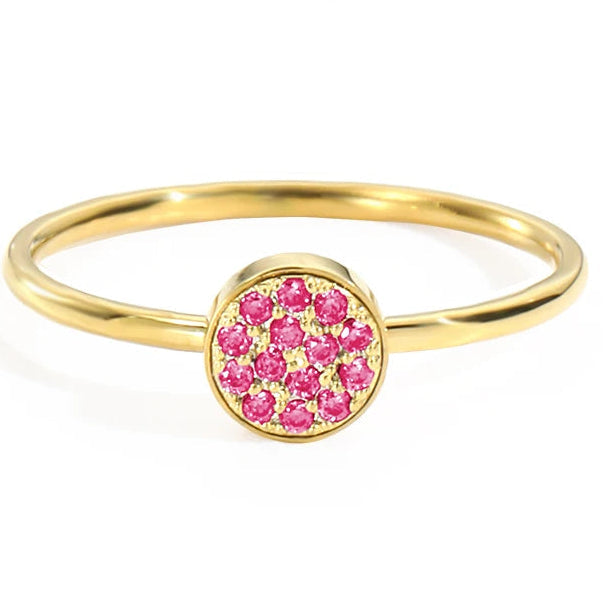Ring mit kleinen runden Geburtssteinen für Damen Juli