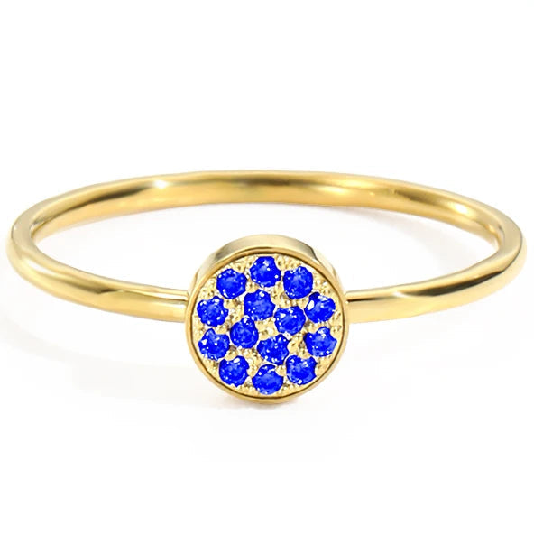 Ring mit kleinen runden Geburtssteinen für Damen März