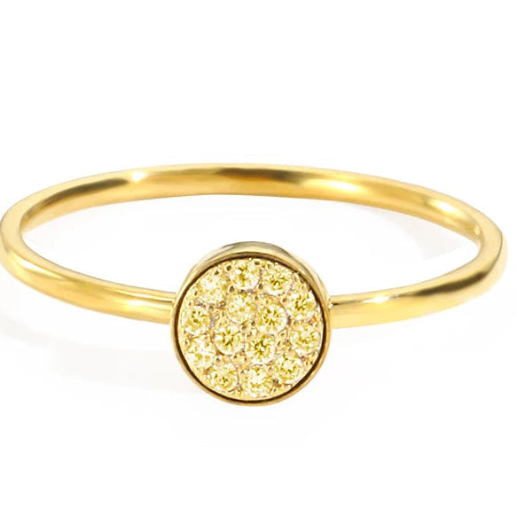 Ring mit kleinen runden Geburtssteinen für Damen November