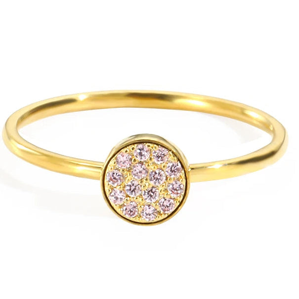 Ring mit kleinen runden Geburtssteinen für Damen Oktober