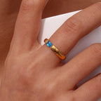Fingerring mit gefasstem Geburtsstein für Damen Dezember