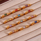 Fingerring mit gefasstem Geburtsstein für Damen