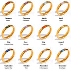 Fingerring mit gefasstem Geburtsstein für Damen
