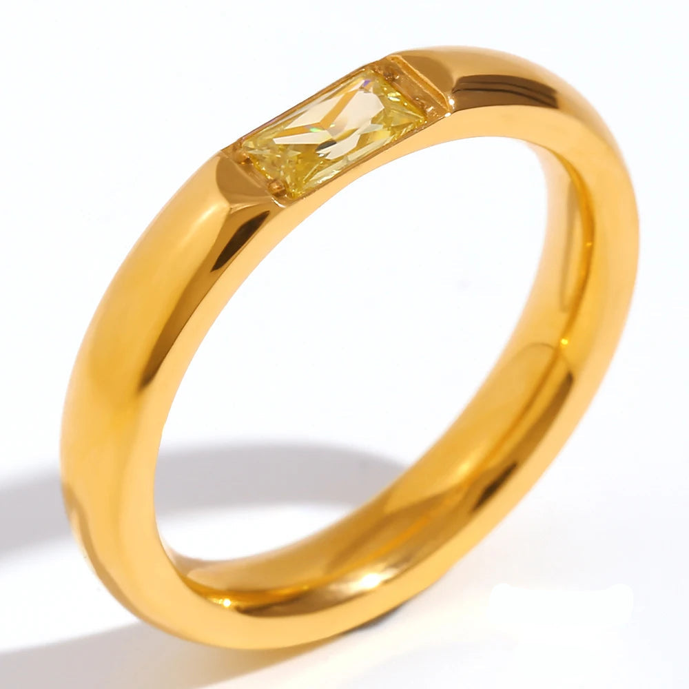 Fingerring mit gefasstem Geburtsstein für Damen August