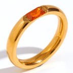 Fingerring mit gefasstem Geburtsstein für Damen Juli 