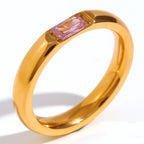 Fingerring mit gefasstem Geburtsstein für Damen Oktober
