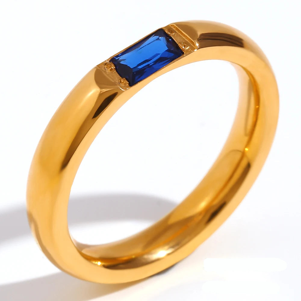 Fingerring mit gefasstem Geburtsstein für Damen September
