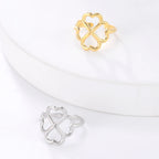 Ring mit vierblättrigem Kleeblatt für Damen Silber