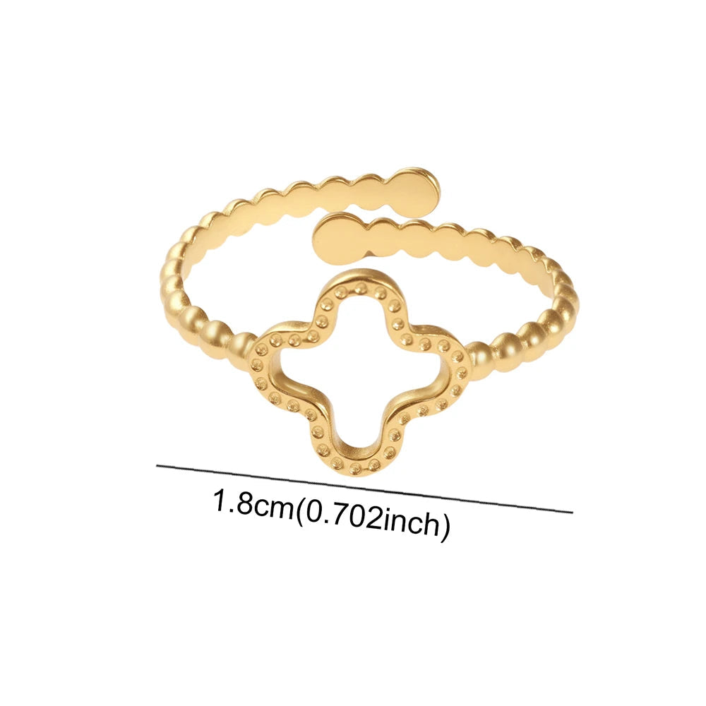 Ring mit vierblättrigem Kleeblatt für Damen