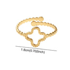 Ring mit vierblättrigem Kleeblatt für Damen