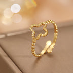 Ring mit vierblättrigem Kleeblatt für Damen Gold