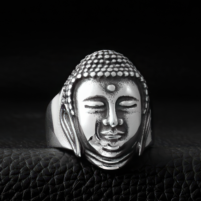 Buddha-Ring Silber Gold 