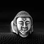 Buddha-Ring Silber Gold 