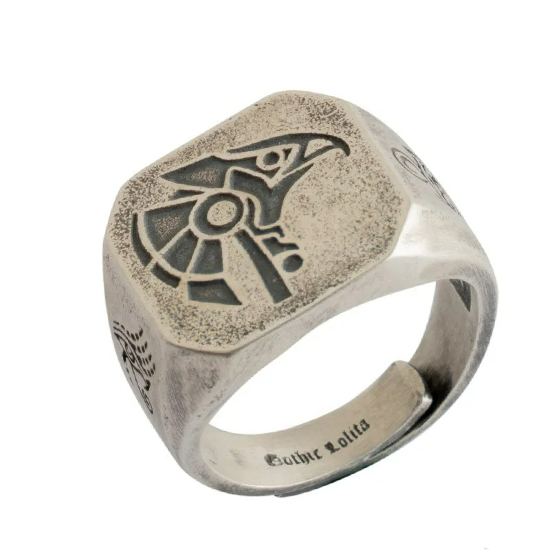Quadratischer Ring im ägyptischen Stil Auge des Horus