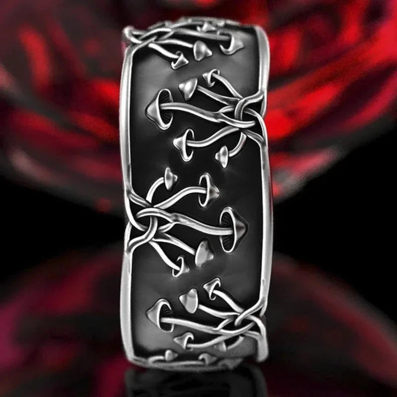 Ring mit Pilzen für Herren