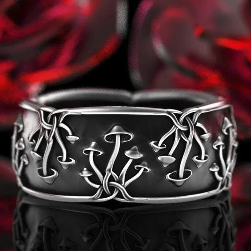 Ring mit Pilzen für Herren