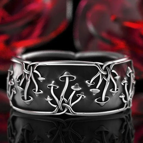 Ring mit Pilzen für Herren