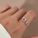 Ring Katze Ring mit Pfoten