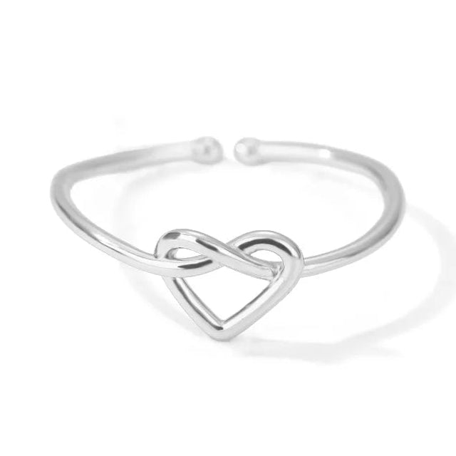 Ring mit verschlungenem Herz Silber