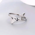 Herz Initial Silber Ring A