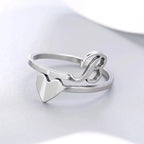 Herz Initial Silber Ring B