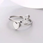 Herz Initial Silber Ring C