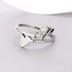 Herz Initial Silber Ring H