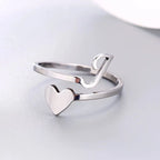 Herz Initial Silber Ring J