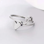 Herz Initial Silber Ring P