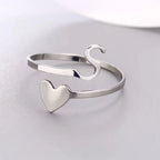 Herz Initial Silber Ring S
