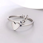 Herz Initial Silber Ring Y