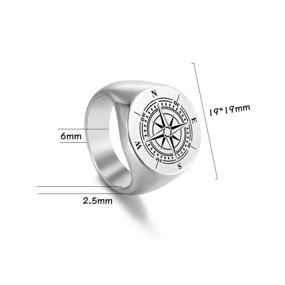 Ring Kompass Kompass Rose des Winds 