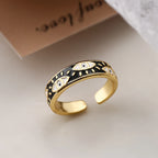 Ring gegen den bösen Blick Blau Türkischer Ring Schwarz