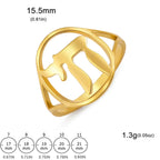 Hohle Ring mit dem jüdischen Lebenssymbol Chai