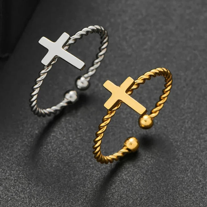 Ring Kreuz Verschlungener Ring