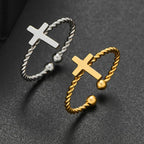Ring Kreuz Verschlungener Ring