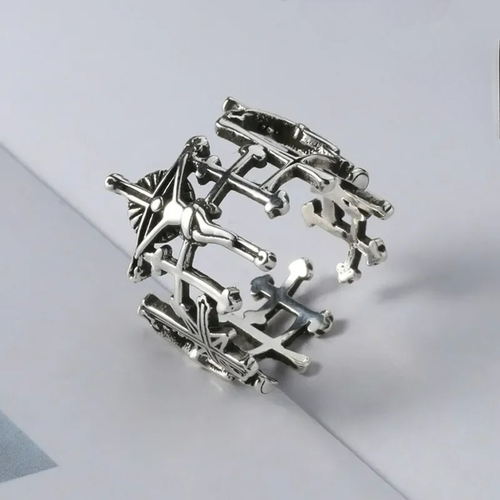 Jesus-Kreuz-Ring für Damen