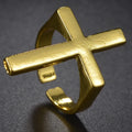 Herrenring Kreuz Siegelring Gold