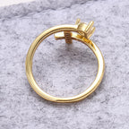 Kreuz- & Zirkonring für Damen 