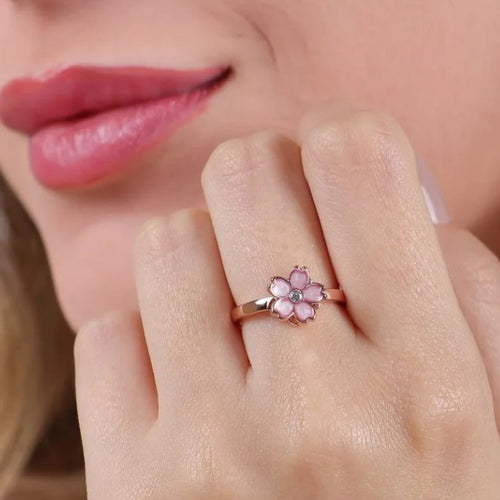 Verstellbarer Sakura Angst-Ring 