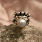 Vintage-Stil Ring mit Perle