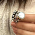 Vintage-Stil Ring mit Perle