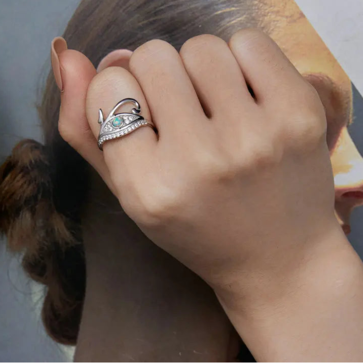 Ägyptischer Ring Auge des Horus Oudjat Silber