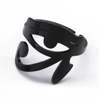 Ring Ägypten Horusauge Oudjat Zauberei Schwarz