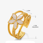 Eleganter Ring mit Blume
