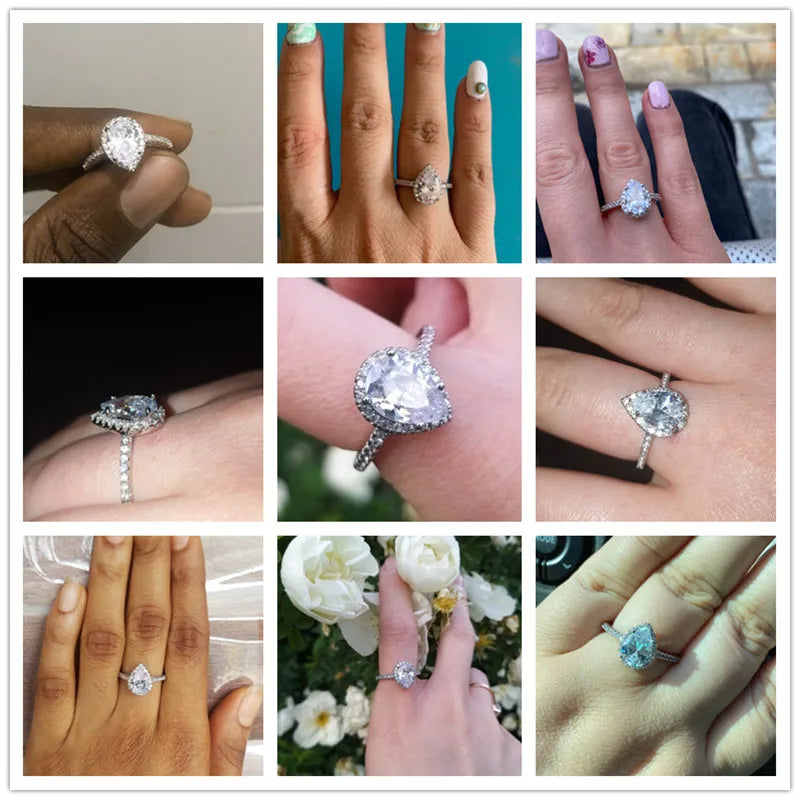 Wassertropfen-Zirkonring