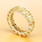 Bague en zircon scintillant plein cercle